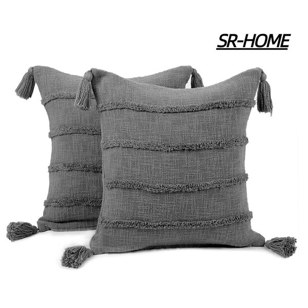 SRHOME Striped Cotton Pillow Cover Wayfair